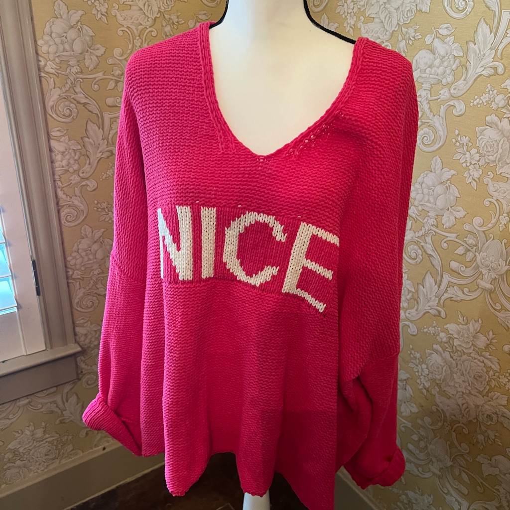 Judith March Pink Knit Chenille Nice Sweater Large L